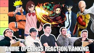 Anime HATERS Rank/React to 14 Anime OPENINGS | REACTION