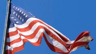 [10 Hours] American Flag in Blue Sky w/ Light Wind - Video & Audio [1080HD] SlowTV