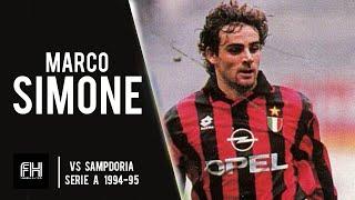 Marco Simone ● Goal and Skills ● Sampdoria 0-3 AC Milan ● Serie A 1994-95