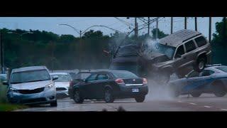 Unhinged - Car Chase / Highway Crash Scene (1080p)