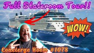 Celebrity Eclipse Concierge Class Stateroom Tour and Review! Room 1078. Taken July 2022!!