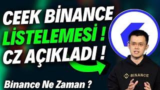 BİNANCE, BU TARİHTE CEEK VR LİSTELEYECEK: CEEK COİN, 2$ FİYATINA ATH YAPACAKABD RALLİYE İZİN VERDİ