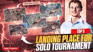 Best Landing Places  For Khiladi Adda Solo Tournament  1 Kill 20₹ | 2 Kill 40₹  || By Shreyash op