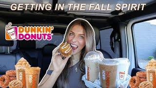 Trying Dunkin's FALL Menu!! + Trendy Clothing Haul