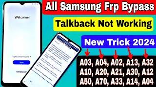 Without Talkback 2024 || Samsung FRP Bypass Android 12/13/14 Without Pc || No *#0*# - ADB Fail