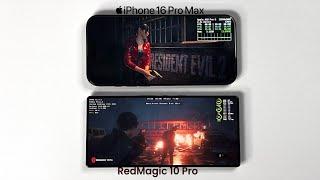 REDMAGIC 10 Pro vs iPhone 16 Pro Max: Resident Evil 2. Snapdragon 8 Elite vs A18 Pro | Android & iOS