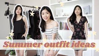 monochrome summer outfit ideas  summer lookbook