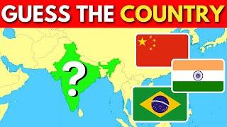 Guess The Country on The Map | Geography Quiz Challenge