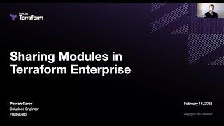 Sharing Modules in Terraform Enterprise