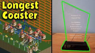 Youtube sent me an award for building the Longest Rollercoaster ever in RCT2