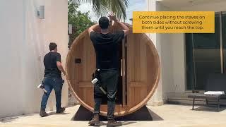 Barrel Sauna Assembly - Canopy Model