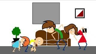 Caillou and Rosie turns the world into Stick Figure and gets grounded and assaulted