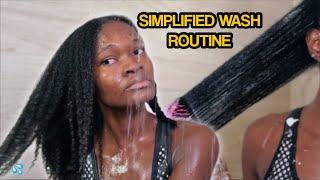 SIMPLIFIED WASHDAY ROUTINE |ASMR SATISFYING WASH ROUTINE