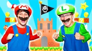 Mario VS Luigi racing Super Mario World In Real Life