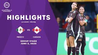 Mexico vs Canada | 2025 Concacaf Women's U-20 Championship | Group Stage