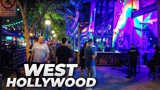 Walking Los Angeles : LIVELY Saturday Night in West Hollywood