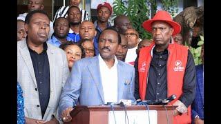 Wiper Leader Kalonzo Musyoka Issues Jamhuri Press Briefing