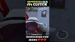 Impossible 1v4 clutch m249||low hp clutch in pubg mobile | SHEKHAR PLAYZ #short #shorts #bgmi