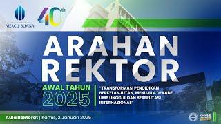  LIVE | ARAHAN REKTOR AWAL TAHUN 2025 | UNIVERSITAS MERCU BUANA