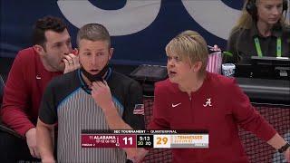 Alabama Coach Gets EJECTED After Getting 2 Technicals In FIRST HALF vs #18 Tennessee! SEC Tournament