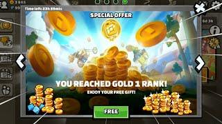  FREE GIFT !! I REACH GOLD RANK & I GOT FREE GIFT IN - Hill Climb Racing 2