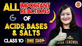 Important Reactions of Chemistry Class 10 | NCERT Chapter 2 Science Acids, Bases and Salts | CBSE