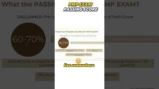 What is passing score for PMP Exam?  #shorts