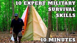 10 Expert Military Wilderness Bushcraft & Survival Skills in 10 Minutes! Vol. 4