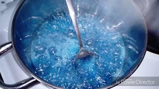 Essbares Glas / Zuckerglas DIY selber machen Eisblau Anna Elsa