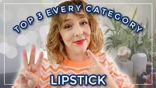 TOP 3 IN EVERY CATEGORY: LIPSTICK // Reviews, recommendations & swatches on fair skin