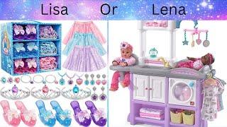 Lisa or Lena Baby outfits, cute toys