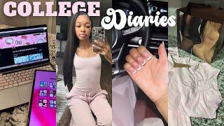 COLLEGE DIARIES ! very CHILL solo days w/me : new nails, grwm, errands, classes, more