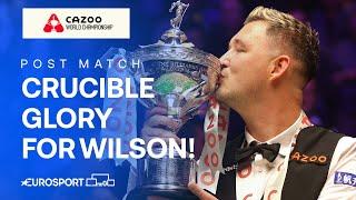 Kyren Wilson lifts the 2024 World Championship Trophy  | FULL CELEBRATIONS & POST MATCH