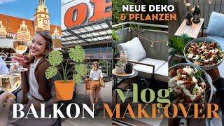 Balkon Makeover - neue Pflanzen, Lichterketten & Deko! 🪴