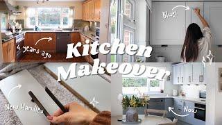 Kitchen Makeover on a Budget 2 0 | Painting Our Kitchen Blue!