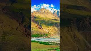 Beautiful Chitral Valley lush green meadow and beautiful Mountain peaks of kpk