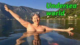 About the underwater world of the Adriatic Sea. My life in Montenegro. Travel. Mila Naturist.
