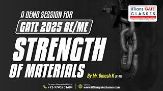 GATE 2025 Aerospace Engineering | Mechanical Engineering | A Demo class on Strength of Materials