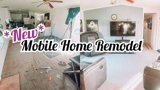 $300 MOBILE HOME REMODEL OLD SINGLE WIDE TRAILER RENOVATION