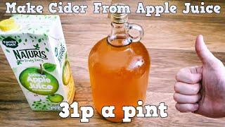 Making cider from supermarket apple juice