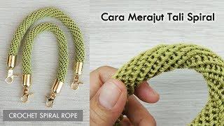 How To Crochet A Spiral Rope and How To Attach The Tassel Hook (ENGLISH SUBTITLE)