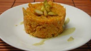 Gajar Halwa with Pistachio Coulis