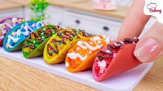 [Mini Cake ] Rainbow Dessert: Colorful Tacos Tutorial for your Sweet Tooth