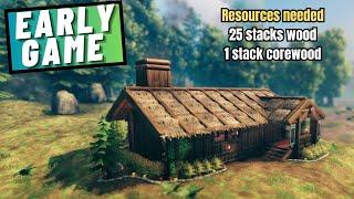 Valheim Guide: Crafting A Cosy Wood Haven (Early game House Build)