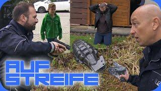 Kind (5) spielt mit Pistole & Onkel bewirft Polizisten mit Handgranate! | Auf Streife | SAT.1