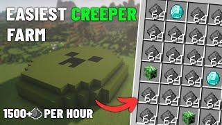 NEW UPDATED Minecraft 1.21 Creeper Farm Tutorial | 1500 Gunpowder Per Hour Easy