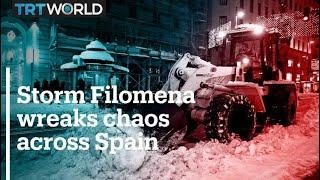 Several dead as Storm Filomena wreaks chaos across Spain