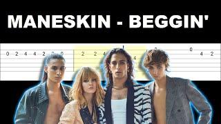 Maneskin - Beggin' (Easy Guitar Tabs Tutorial)