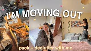MOVING OUT VLOG!! pack & declutter with me⭐️