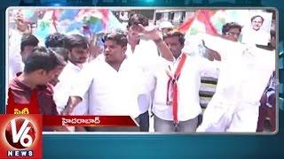 NSUI Activists strike | Lawyers Protest | Private School Fee Hike Issue | Hyderabad Roundup | V6News